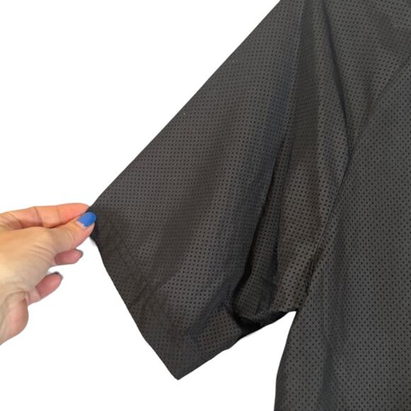 Puma Black Short Sleeve Netted Full Zip Lightweight Casual Jacket Men Sz S - Picture 3 of 11